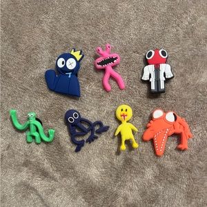 Rainbow friends croc charms